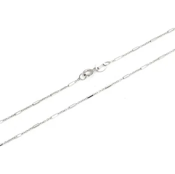 Řetízek Řetízek z bílého zlata ankr s válečky 50 cm ZLR1373F + DÁREK ZDARMA