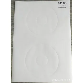Samolepící etiketa Etikety na CD 117.5mm samolepící na archu A4