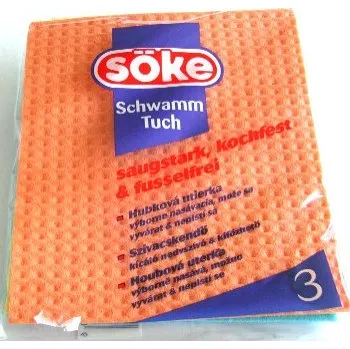 Utěrka Utěrka na nádobí hubková universální 3 kusy 18 x 15 cm Spokar