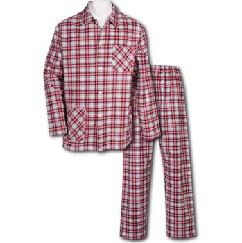 Pánské pyžamo LUIZ Pánské pyžamo na knoflíky -Flanelové- Jirka 125 Velikost: 58