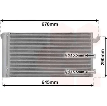 Výparník klimatizace Kondenzátor, klimatizace VAN WEZEL 17005406