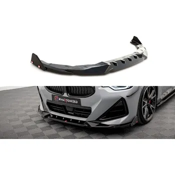Karosérie Spojler pod nárazník lipa V.2 + flaps BMW 2 Coupe M-Pack / M240i G42 černý lesklý plast