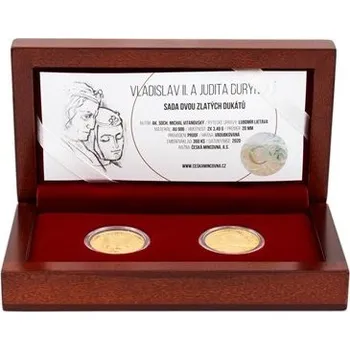 Sada dvou dukátů Královské dvojice - Vladislav II. a Judita Durynská proof
