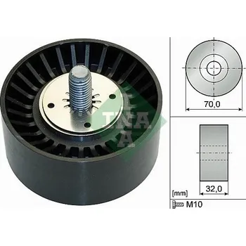 Vratná/vodicí kladka, klínový žebrový řemen INA 532 0735 10