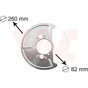 Brzdový kotouč Ochranný plech proti rozstřikování, brzdový kotouč VAN WEZEL 5870371