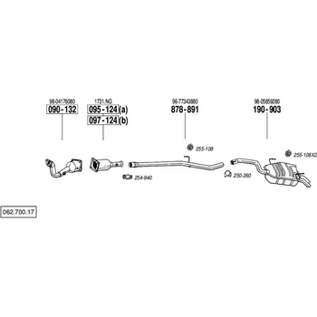 Filtr pevných částic filtr pevných čás. výroba AS Bosal 97-124A