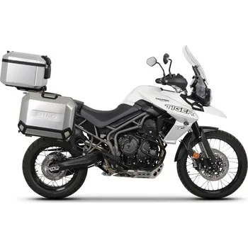 Motodoplněk Kompletní sada hliníkových kufrů SHAD TERRA, 48L topcase 36L/47L boční kufry, včetně montážní sady a plotny SHAD TRIUMPH Tiger 800