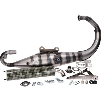 Výfuk pro motocykl Výfuk Yasuni Carrera 10 vzhled žlutého karbonu, Minarelli vertical YAS317-2CK