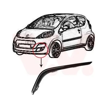 Lišta karosérie Ozdobná / ochranná lišta, nárazník VAN WEZEL 4021581