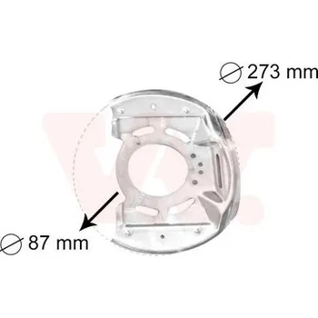 Brzdový kotouč Ochranný plech proti rozstřikování, brzdový kotouč VAN WEZEL 3763371