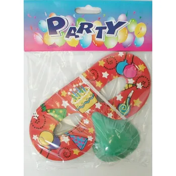 Karnevalová maska Maska papírová s nosem 6 kusů mix motivů Wiky