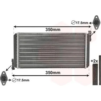 Výměník tepla Výměník tepla, vnitřní vytápění VAN WEZEL 30006109