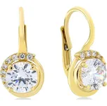 Lillian Vassago Patentové zlaté náušnice se zirkony LLV22-GER134Y