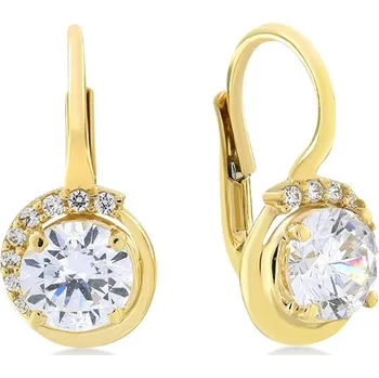 Náušnice Lillian Vassago Patentové zlaté náušnice se zirkony LLV22-GER134Y