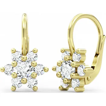 Náušnice Couple, Moderní dívčí náušnice Meda, žluté zlato, 585-66-3-0385.0Z00.0.00.001.07