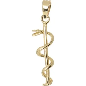 Přívěsek Přívěšek ze žlutého zlata symbol lékařství ZZ0947F + Dárek zdarma