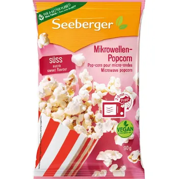 Popcorn Seeberger Popcorn do mikrovlnky - sladký 100g - originál z Německa