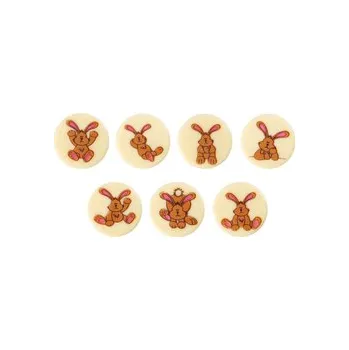 Cukrovinka Čokoládová dekorace - Zajíček kolečka (175 ks)