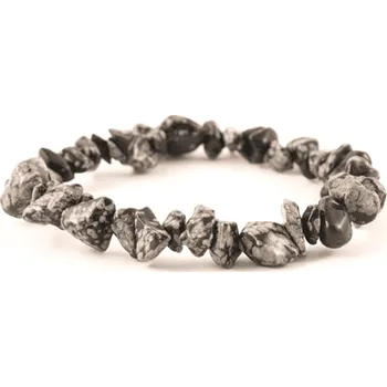 Náramek Milujeme Kameny Obsidián vločkový - náramek sekánek NS65 739