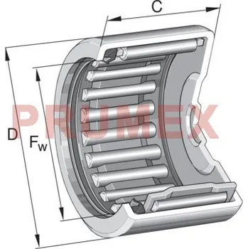 INA BK 1514-RS-L271 jehlové ložisko s lisovaným pouzdrem