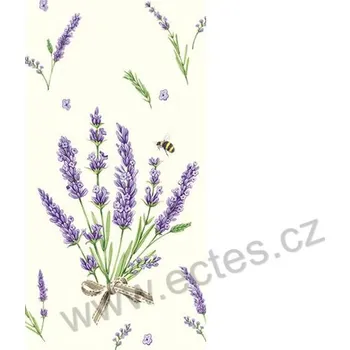 Papírový ubrousek IHR BOUQUET OF LAVENDER papírový dekorační kapesníček na découpage kytice levandule