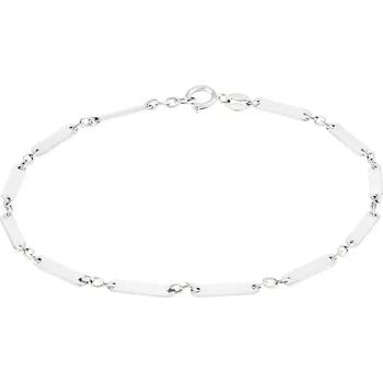 Náramek GEMMAX Článkový náramek z bílého zlata, délka 18 cm – zlatý šperk ryzosti 585/1000 v Dárkovém balení s Certifikátem GUBWN-18-43731