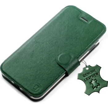 Pouzdro na mobilní telefon Flipové kožené pouzdro Mobiwear na mobil Samsung Galaxy M23 5G - Zelené - L_GRS - VÝPRODEJ (Luxusní flip obal, kryt, pouzdro Mobiwear pro mobilní telefon Samsung Galaxy M23 5G s motivem - Zelené - kožené - L_GRS Green Leather)