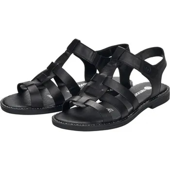 Dámská móda Černé kožené sandály Remonte, D3668-00 42