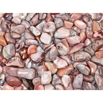 Drahý kámen Magieprirody.cz Tromlovaný kámen Achát růžový S/M velikost 15 - 30 mm Botswana #510 Množství: 1ks