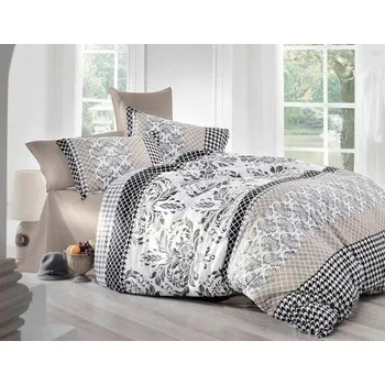 Povlečení Faro Valentini Risha zlaté 220 x 200, 2x 70 x 80 cm zipový uzávěr