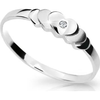 Prsten Cutie Jewellery Z6813-1876 Prsten se srdíčkem z bílého zlata model 1876 vel.&nbsp;53 – zlatý šperk ryzosti 585/1000 v Dárkovém balení s Certifikátem GLRWB-53-25371
