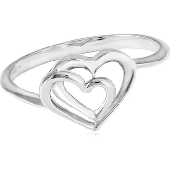 Prsten GEMMAX Prsten z bílého zlata Srdíčka vel.&nbsp;57 – zlatý šperk ryzosti 585/1000 v Dárkovém balení s Certifikátem GLRWN-57-40521