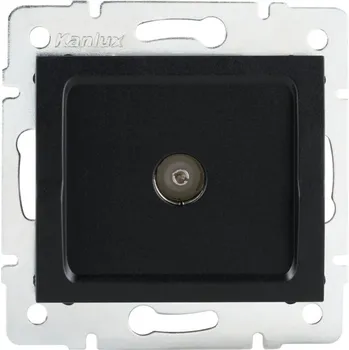 Elektrická zásuvka Anténní zásuvka nástěnná Kanlux černá
