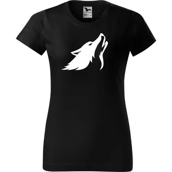 Dámské tričko Dámské tričko - Vlk Barva: Černá, Velikost: M