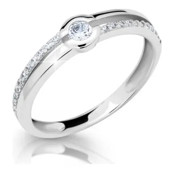 Prsten Cutie Jewellery Zásnubní prsten z bílého zlata s čirými zirkony model 2543 vel.&nbsp;52 – zlatý šperk ryzosti 585/1000 v Dárkovém balení s Certifikátem GLRWB-52-16901