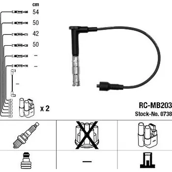 Zapalovací kabel Sada kabelů pro zapalování NGK 0738