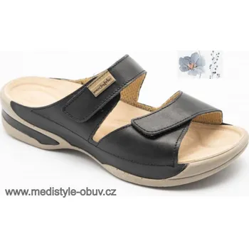 Dámská zdravotní obuv MEDISTYLE ZUZANA 2Z-E16 ČERNÝ pantofel vel.35-42, --- - 41