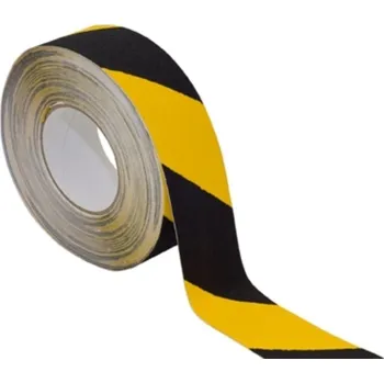 Lepicí páska ROLL Protiskluzová páska, černožlutá (bezpečnostní zbarvení), 28 mm x 18 m