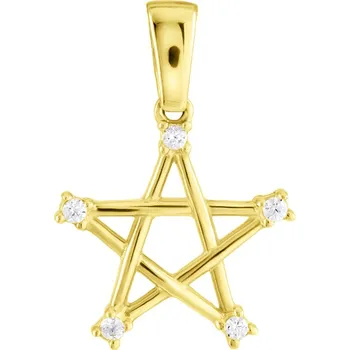 Přívěsek GEMMAX Original – garance kvality Zlatý přívěsek Hvězda – zlatý šperk ryzosti 585/1000 v Dárkovém balení s Certifikátem GLPYB-33731