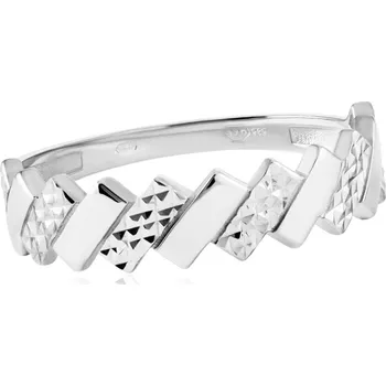 Prsten GEMMAX Prsten z bílého zlata s diamantovým brusem vel. 56 – zlatý šperk ryzosti 585/1000 v Dárkovém balení s Certifikátem GLRWN-56-40541