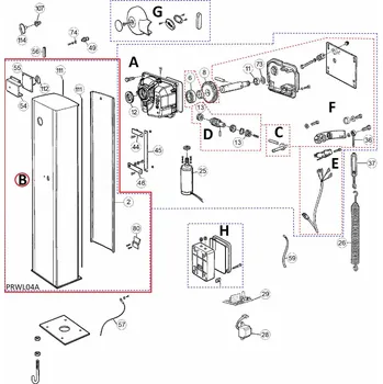 NICE PRWL04A skriňa oranžová pre WIL6 s dvierkami a doplnkami
