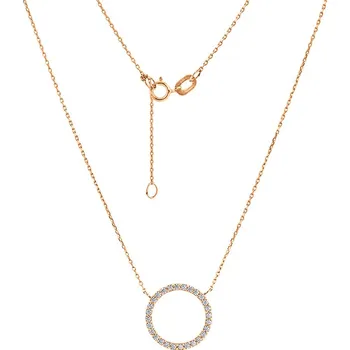 Náhrdelník Cutie Jewellery Z6323 Minimalistický náhrdelník s přívěskem z růžového zlata model Z6323 délka 45 cm – zlatý šperk ryzosti 585/1000 v Dárkovém balení s Certifikátem GLNRB-45-32811