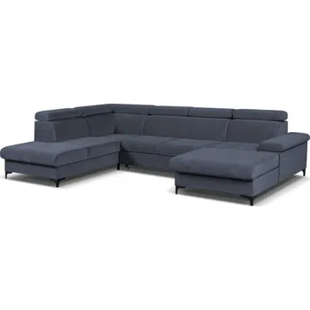 Sedací souprava Rozkládací rohová sedačka APOLO U tmavě šedá