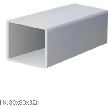 KOVIAN, s.r.o. uzavretý profil 80x80x3mm, zinkovaný DX51D+Z100, hladký L=3000mm, cena za kus