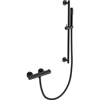 BESCO Nástěnný termostatický sprchový set VEO černá BABPVNTIICZ