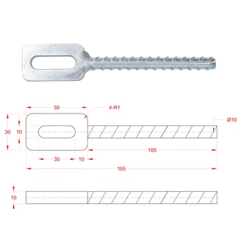 Vrták KOVIAN, s.r.o. Kotvení do betonu na plotové dílce 130*30mm, na vrták ø 10mm, Zn