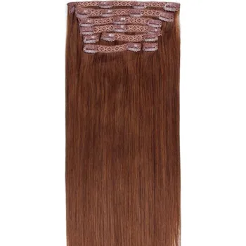 CLIP IN LUXURY ROYAL HNĚDÁ #04, 130g, 60cm, 7pásů, 100% lidské vlasy