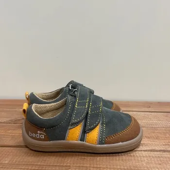 Dívčí polobotky Barefoot nízké tenisky OLIVER (BF 0001/W/N/PR2), Beda Barefoot Velikost: 35