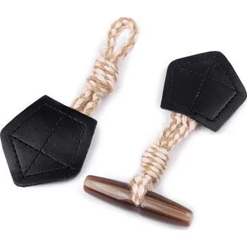 Knoflík Designové zapínání velké s olivou, barva 3 černá