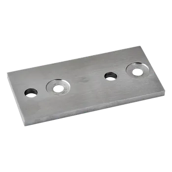 Zábradlí KOVIAN, s.r.o. Platňa na bočné kotvenie stĺpu (120x60x6mm) brúsená nerez K320 /AISI304